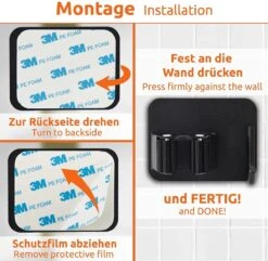 BOTC Bezemhouder - 4 Stuks - RVS - Bezem Ophangsysteem - Bezem Houder - Tuingereedschap - Zwart -Tuinverzorgings Winkel 1200x1170