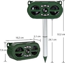 Steks® Kattenverjager 2023 Model - Kattenschrik - Katten Afweermiddel - Op Zonneenergie - Marterverjager - Op Batterijen - Met Adapter - Tuin - Ongedierte Verjager -Tuinverzorgings Winkel 1200x1171 3