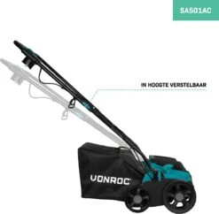 VONROC Elektrische Verticuteermachine - Gazonbeluchter – 1300W – Maaibreedte 320 Mm – 4 Dieptestanden (12/9/6/3 Mm) – Incl. 35L. Opvangbak -Tuinverzorgings Winkel 1200x1174 5