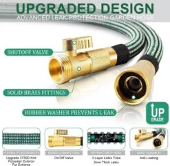 IBright Extra Sterke Uitrekbare Tuinslang - Flexibel - 15 Meter - Inclusief Opbergtas ,Sproeier ,Koppelstuk En Ophanghaak - Groen -Tuinverzorgings Winkel 1200x1177 16