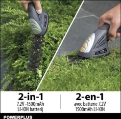 Powerplus POWEG4500 Gras-/Heggenschaar Accu - 7.2V - Snoeien En Knippen - Zwaardlengte 83/120mm - Mesafstand 8mm - Incl. 1,5Ah Accu En Lader - Haagschaar Voor Tuinonderhoud -Tuinverzorgings Winkel 1200x1177 3