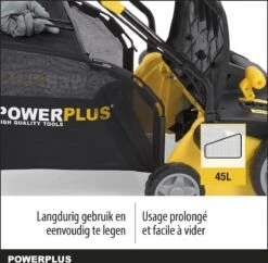 Powerplus POWXG7516 Elektrische Verticuteermachine - Mos Verwijderaar - 1800W - 360mm Maaibreedte- 45L Opvangbak - Incl. Gazonbeluchter/grasbeluchter -Tuinverzorgings Winkel 1200x1177 6