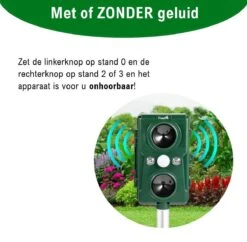 Cosas & Más - Ultrasone Kattenverjager - Marterverjager - Kattenschrik - Vogelverschrikker - Flashlight - Zonne Energie - Met USB Kabel -Tuinverzorgings Winkel 1200x1178 11