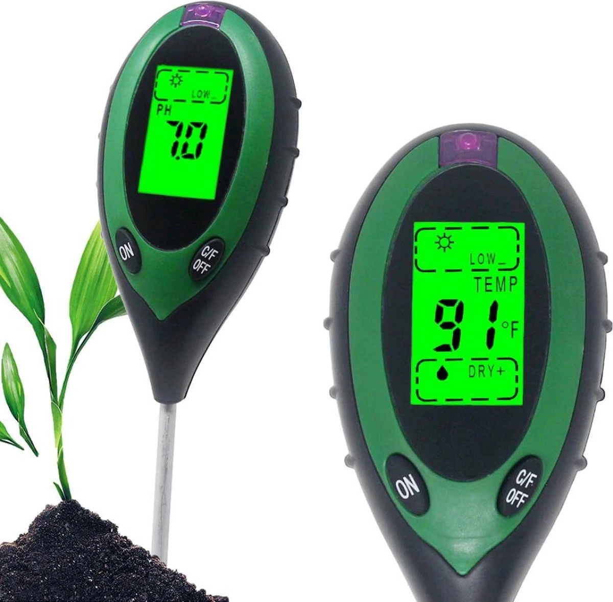 Vochtmeter planten - 4 in 1 - Vochtmeter - Watermeter - PH-meter - Vochtigheidsmeter Planten - Grondmeter - Watermeter voor kamerplanten- Groen - Incl. Batterij Vochtmeter Planten - 4 In 1 - Vochtmeter - Watermeter - PH-meter - Vochtigheidsmeter Planten - Grondmeter - Watermeter Voor Kamerplanten- Groen - Incl. Batterij -Tuinverzorgings Winkel 1200x1178 16