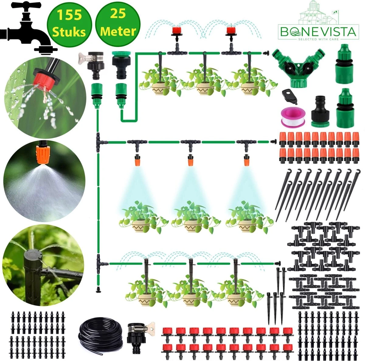 Bone Vista® 155 Stuks Water Druppelslang Irrigatiesysteem Tuin – Bewateringssysteem & Druppelsysteem Bone Vista® 155 Stuks Water Druppelslang Irrigatiesysteem Tuin – Bewateringssysteem & Druppelsysteem -Tuinverzorgings Winkel 1200x1187 15