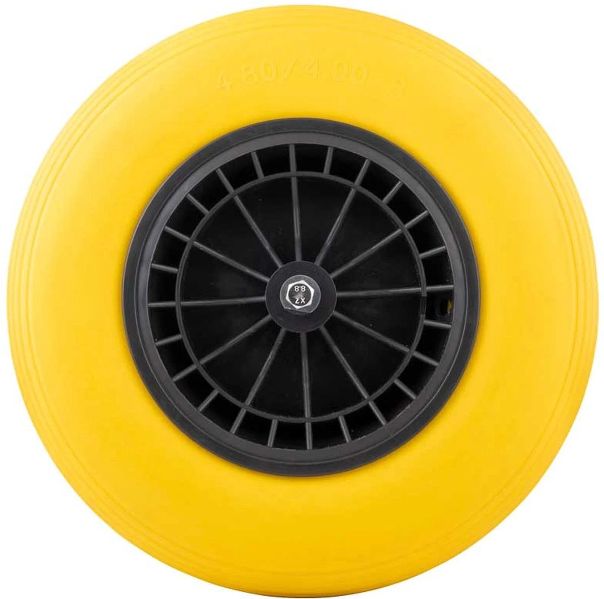 GARDENGEAR Kruiwagenwiel 4.00-8 pu plastic geel GARDENGEAR Kruiwagenwiel 4.00-8 Pu Plastic Geel -Tuinverzorgings Winkel