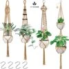 4 Stuks Luxe Jute Plantenhangers - Boho Handgeweven Katoen Hangpot Voor Binnen/Buiten - Hangende Bloempot Met Kralen - Macramé Touw/Koord Hangplant Houder - Bohemian Wandhanger Decoratie - Plant Hanger - Verticale Tuin Bloempothouder Planthanger -Tuinverzorgings Winkel 1200x1191 12