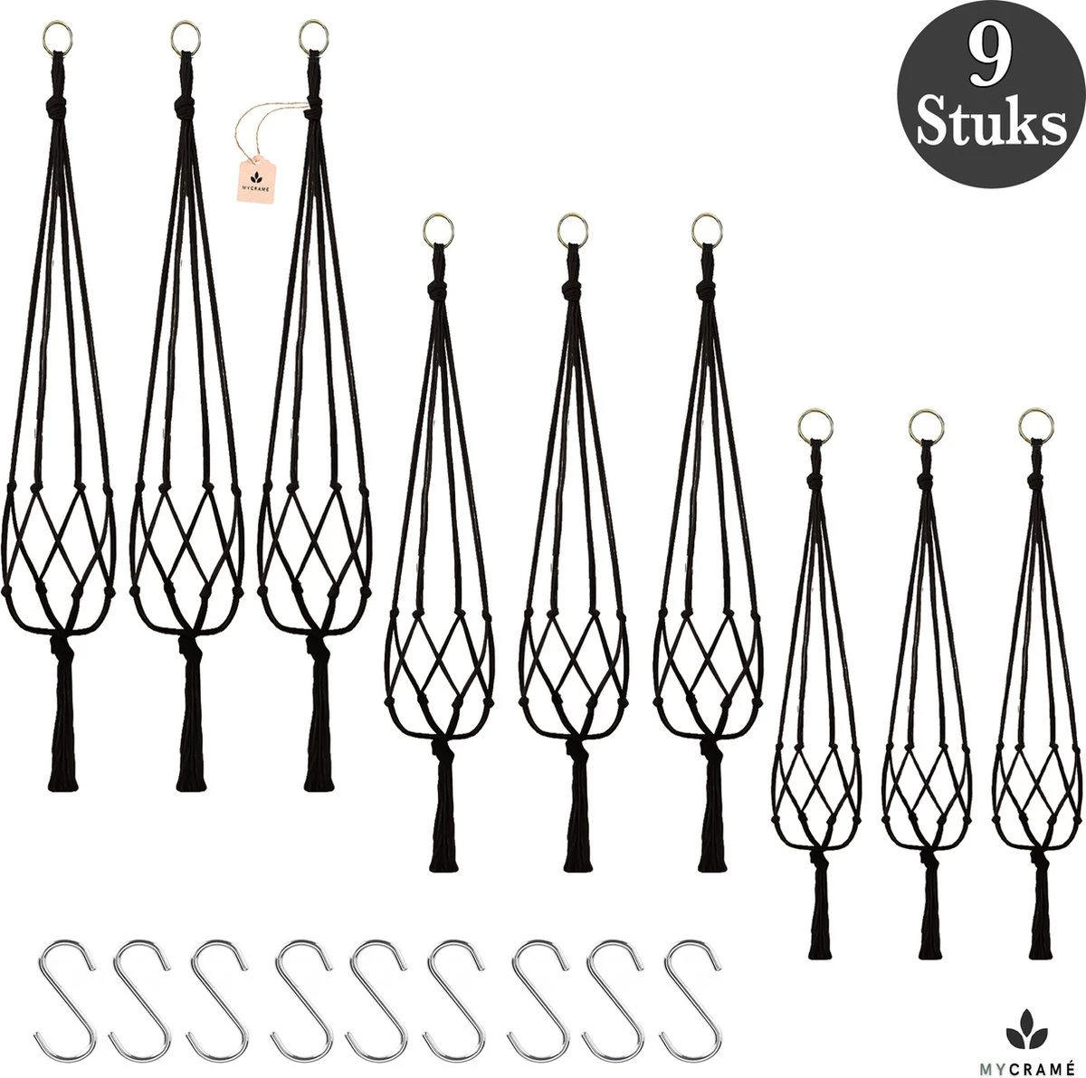 9 Stuks Zwart Macrame Plantenhangers - Boho Handgeweven Katoen Hangpot voor Binnen/Buiten - Hangende Bloempot met Kralen - Macramé Touw/Koord Hangplant Houder - Bohemian Wandhanger Decoratie - Plant Hanger - Verticale Tuin Bloempothouder Planthanger 9 Stuks Zwart Macrame Plantenhangers - Boho Handgeweven Katoen Hangpot Voor Binnen/Buiten - Hangende Bloempot Met Kralen - Macramé Touw/Koord Hangplant Houder - Bohemian Wandhanger Decoratie - Plant Hanger - Verticale Tuin Bloempothouder Planthanger -Tuinverzorgings Winkel 1200x1191 15