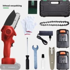 Mardin Mini Kettingzaag - Snoeizaag - Kettingzaag - Kettingzaag Electrisch Met 2 Accu - Inclusief Koffer - 1 Extra Accu - Rood -Tuinverzorgings Winkel 1200x1193 6