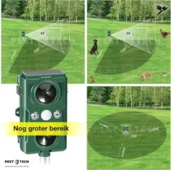 Pest-Tech | Supersonisch Flash Kattenverjager | Met Smart-Modus | Groter Bereik | Betere Frequenties |Kattenschrik | Werkt Op Zonne-energie M/ USB Oplaadkabel -Tuinverzorgings Winkel 1200x1193 9