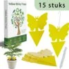 Rouwvliegjes Bestrijden 15 Stuks - Vliegenvanger - Insectenvanger - Lijmval - Vangplaten - Plak Klavertjes Tegen Rouwvliegen En Trips - Vangkaarten - Hebron®
