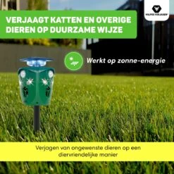 Vulpes Verjager® Ultrasone Kattenverjager Op Zonneenergie - Kattenschrik - Marterverjager - Waterdicht, 360° Bescherming & 20m Bereik - Afweermiddel Voor Vogels, Katten, Muizen Etc. -Tuinverzorgings Winkel 1200x1200 1014