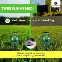 Vulpes Verjager® Ultrasone Kattenverjager Op Zonneenergie - Kattenschrik - Marterverjager - Waterdicht, 360° Bescherming & 20m Bereik - Afweermiddel Voor Vogels, Katten, Muizen Etc. -Tuinverzorgings Winkel 1200x1200 1015