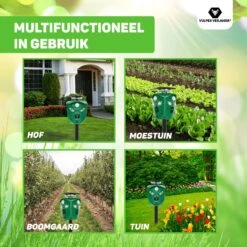 Vulpes Verjager® Ultrasone Kattenverjager Op Zonneenergie - Kattenschrik - Marterverjager - Waterdicht, 360° Bescherming & 20m Bereik - Afweermiddel Voor Vogels, Katten, Muizen Etc. -Tuinverzorgings Winkel 1200x1200 1018