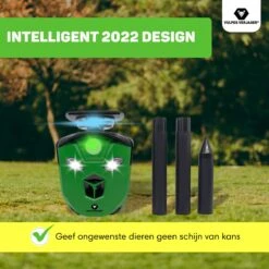 Vulpes Verjager® Ultrasone Kattenverjager Op Zonneenergie - Kattenschrik - Marterverjager - Waterdicht, 360° Bescherming & 20m Bereik - Afweermiddel Voor Vogels, Katten, Muizen Etc. -Tuinverzorgings Winkel 1200x1200 1020