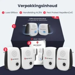 4-Pack Pest Protest® Muizenverjager – Ongedierte Verjager - Repeller Met Ultrasone – Insecten Reject – Diervriendelijk Muizen Bestrijding -Tuinverzorgings Winkel 1200x1200 1041