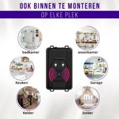 Xolby Marterverjager - Ongedierteverjager - Muizenverjager & Rattenverjager - Ultrasone & Flitsen - Werkt Op Autoaccu, Batterijen Of Netstroom - Voor Binnen, Buiten En Auto -Tuinverzorgings Winkel 1200x1200 1067