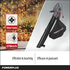 Powerplus POWEG9013 Elektrische Bladblazer - Bladzuiger En -versnipperaar - 3300W - Blazen - Zuigen - Versnipperen - Incl. 40L Opvangzak -Tuinverzorgings Winkel 1200x1200 110