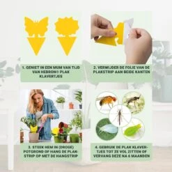 Rouwvliegjes Bestrijden 15 Stuks - Vliegenvanger - Insectenvanger - Lijmval - Vangplaten - Plak Klavertjes Tegen Rouwvliegen En Trips - Vangkaarten - Hebron® -Tuinverzorgings Winkel 1200x1200 1123