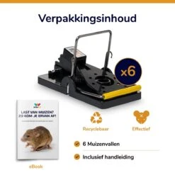 Wonact Muizenval - Muizenklem - 6 Stuks - Mouse Trap - Extra Sterk - 100% Pakkans – Voor Binnen En Buiten - Inclusief E-boek -Tuinverzorgings Winkel 1200x1200 1229