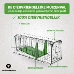 Vulpes Verjager® - Muizenval - Diervriendelijke Muizenvallen Voor Binnen & Buiten - 2 Stuks - Met Schoonmaakborstel - Muizenklem - 100% Pakkans 5 Vulpes Verjager® - Muizenval - Diervriendelijke Muizenvallen Voor Binnen & Buiten - 2 Stuks - Met Schoonmaakborstel - Muizenklem - 100% Pakkans -Tuinverzorgings Winkel 1200x1200 1237
