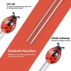 Vochtmeter Planten - 3 In 1 - Vochtigheidsmeter - PH En Lichtmeter - Hygrometer - Binnen En Buiten Grondmeter - Lieveheersbeestje -Tuinverzorgings Winkel 1200x1200 1788