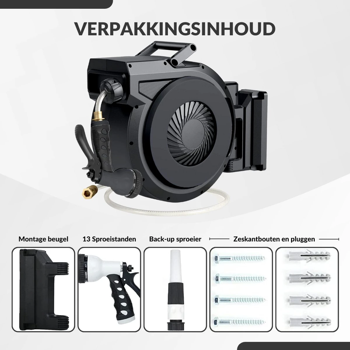 Buxibo - Wandslangenbox 20 meter + 2 meter - Tuinslang met haspel - 9 Sproei standen - Slangenhouder 180° Draaibaar - Tuinslanghaspel Zwart+ Gratis Sproeier - Zwart Buxibo - Wandslangenbox 20 Meter + 2 Meter - Tuinslang Met Haspel - 9 Sproei Standen - Slangenhouder 180° Draaibaar - Tuinslanghaspel Zwart+ Gratis Sproeier - Zwart -Tuinverzorgings Winkel 1200x1200 1814