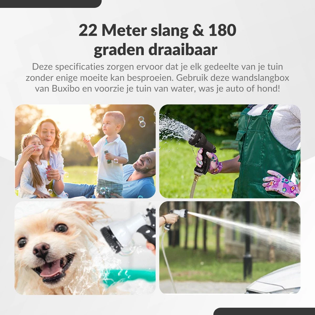 Buxibo - Wandslangenbox 20 meter + 2 meter - Tuinslang met haspel - 9 Sproei standen - Slangenhouder 180° Draaibaar - Tuinslanghaspel Zwart+ Gratis Sproeier - Zwart Buxibo - Wandslangenbox 20 Meter + 2 Meter - Tuinslang Met Haspel - 9 Sproei Standen - Slangenhouder 180° Draaibaar - Tuinslanghaspel Zwart+ Gratis Sproeier - Zwart -Tuinverzorgings Winkel 1200x1200 1821