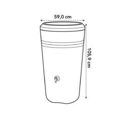 Elho Green Basics Regenton - Regenton - Living Black - Buiten - 200 Liter -Tuinverzorgings Winkel 1200x1200 1848