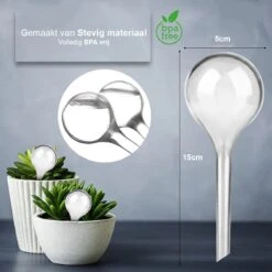 Waterdruppelaar Set Van 6 Stuks - Waterdruppelaar Voor Planten - Watergeefsysteem - Waterbol Irrigatiesysteem - Automatisch Druppelsysteem Voor Kamerplanten & Tuin - Watergever - Doorzichtig - 15cm -Tuinverzorgings Winkel 1200x1200 1879