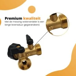 Horvitus Waterverdeler 2 Weg - Y Stuk Kraan Splitter - Voor Europese Kranen - Messing -Tuinverzorgings Winkel 1200x1200 2182
