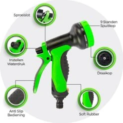 MD-Goods ® Super Sterk Uitrekbare Tuinslang Tot 30 Meter + GRATIS Tas En Koppelstuk - Tuinsproeier - Tuin Besproeien - Waterslang - Sproeikop - Groen - Flexibel Elastisch -Tuinverzorgings Winkel 1200x1200 2185