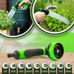 MD-Goods ® Super Sterk Uitrekbare Tuinslang Tot 30 Meter + GRATIS Tas En Koppelstuk - Tuinsproeier - Tuin Besproeien - Waterslang - Sproeikop - Groen - Flexibel Elastisch -Tuinverzorgings Winkel 1200x1200 2186