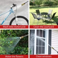 Merkloos Elektrische Accu-Hogedrukreiniger - 1.2mpa - Multifunctioneel Mondstuk - Draagbaar Oplaadbaar Snoerloos - Reinigingsspuitpistool - Met Rijke Accessoires - Voor Auto, Tuin, Terras, Raam - Zwart -Tuinverzorgings Winkel 1200x1200 219