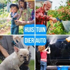 Strex Flexibele Tuinslang 15M Met Sproeikop - Uitrekbaar - Incl. Koppelingen, Ophanghaak & Opbergzak -Tuinverzorgings Winkel 1200x1200 2192