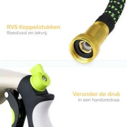 Goliving Tuinslang Flexibel - 30 Meter - Uitrekbare Tuinslang Sproeier - Tuinsproeier - Zwart - Acht Standen - Met Opbergtas -Tuinverzorgings Winkel 1200x1200 2203