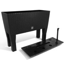 Prosperplast Kunststof Rato Plantenbak Op Poten Met Irrigatiesysteem Antraciet 80 X 33 X 62 Cm - 72 Liter - Balkonbakken/bloembakken -Tuinverzorgings Winkel 1200x1200 2311