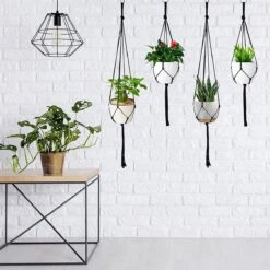9 Stuks Zwart Macrame Plantenhangers - Boho Handgeweven Katoen Hangpot Voor Binnen/Buiten - Hangende Bloempot Met Kralen - Macramé Touw/Koord Hangplant Houder - Bohemian Wandhanger Decoratie - Plant Hanger - Verticale Tuin Bloempothouder Planthanger 11 9 Stuks Zwart Macrame Plantenhangers - Boho Handgeweven Katoen Hangpot Voor Binnen/Buiten - Hangende Bloempot Met Kralen - Macramé Touw/Koord Hangplant Houder - Bohemian Wandhanger Decoratie - Plant Hanger - Verticale Tuin Bloempothouder Planthanger -Tuinverzorgings Winkel 1200x1200 2412