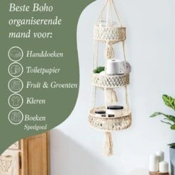 Macramé 3-Laags Hangende Fruitmand - Bohemian Mand Plantenhanger - Handgemaakt Katoen Touw Fruitschaal Hangmand - Boho Ophangbaar Etagere - Decoratieve Fruit Schaal/Basket - Opbergmand Organizer - Keuken/Balkon Decoratie - Hangpot Voor Binnen/Buiten 4 Macramé 3-Laags Hangende Fruitmand - Bohemian Mand Plantenhanger - Handgemaakt Katoen Touw Fruitschaal Hangmand - Boho Ophangbaar Etagere - Decoratieve Fruit Schaal/Basket - Opbergmand Organizer - Keuken/Balkon Decoratie - Hangpot Voor Binnen/Buiten -Tuinverzorgings Winkel 1200x1200 2414