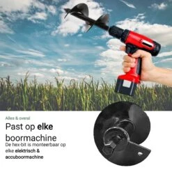 MaatWorkz - Grondboor - 25 CM - Boormachine - Bollenplanter - Moestuin - Palenboor - Boor - Tuin -Tuinverzorgings Winkel 1200x1200 37