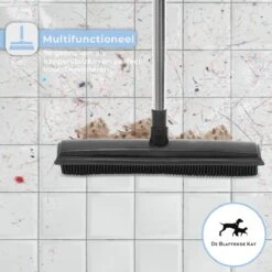 2 In 1 Rubberen Bezem – Bezem Binnen & Buiten – Vloerwisser Met Steel - Met Huisdierhaar Verwijderaar - Vloertrekker – Veger - Extra Lang 160cm -Tuinverzorgings Winkel 1200x1200 499