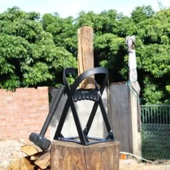 Lighted Lifestyle™| Houtklover Voor Aanmaakhout Incl. Kloofhamer - Houtsplijter - Houtkliever - Snel Haardhout - Gietijzer - Incl. Schroeven -Tuinverzorgings Winkel 1200x1200 50