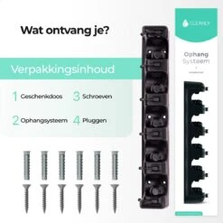 CLEANLY® Bezemhouder - Ophangsysteem Voor Tuingereedschap - Bezem Ophangsysteem - Gereedschapshouder Met Ophanghaken - ABS 4 CLEANLY® Bezemhouder - Ophangsysteem Voor Tuingereedschap - Bezem Ophangsysteem - Gereedschapshouder Met Ophanghaken - ABS -Tuinverzorgings Winkel 1200x1200 535