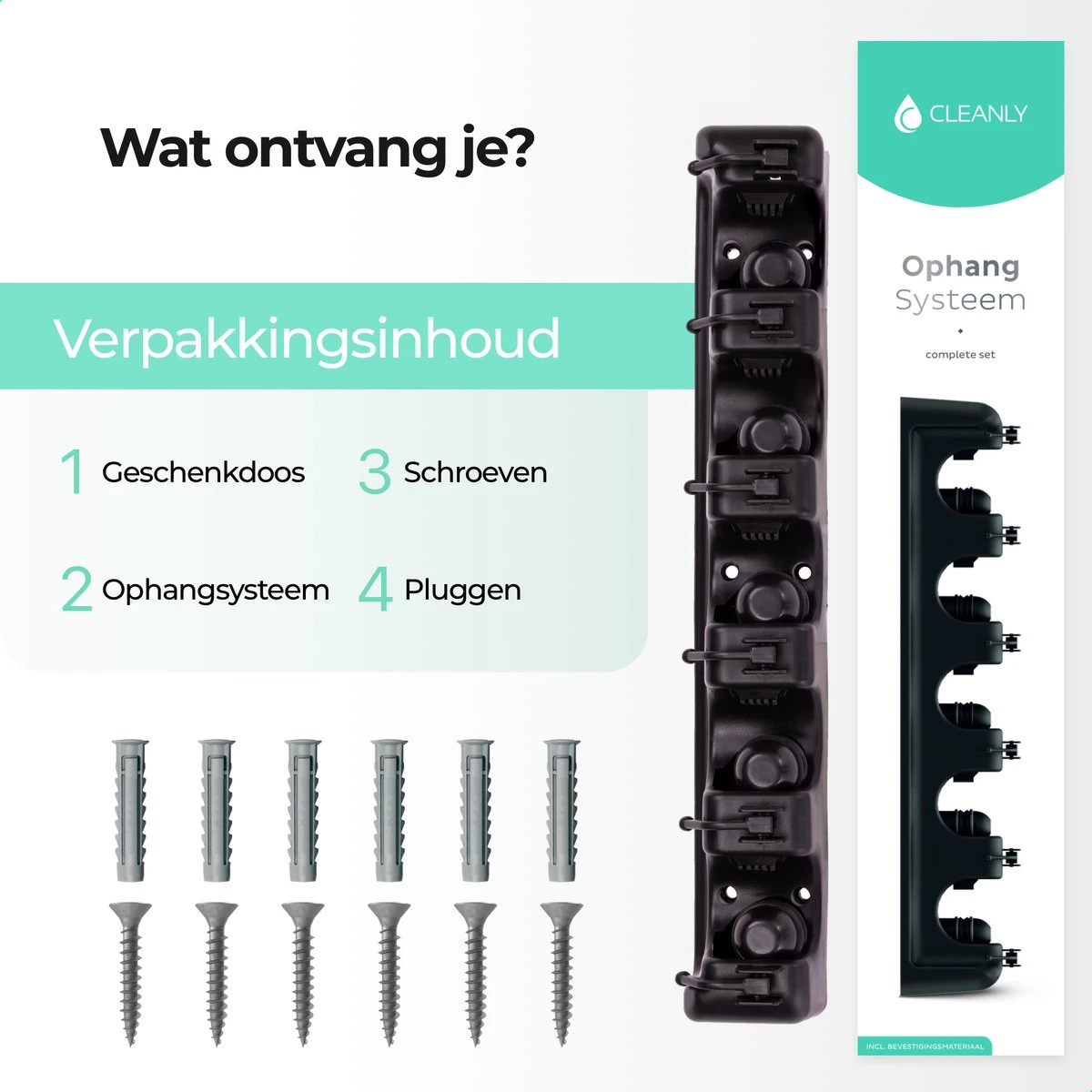 CLEANLY® Bezemhouder - Ophangsysteem voor Tuingereedschap - Bezem Ophangsysteem - Gereedschapshouder met Ophanghaken - ABS CLEANLY® Bezemhouder - Ophangsysteem Voor Tuingereedschap - Bezem Ophangsysteem - Gereedschapshouder Met Ophanghaken - ABS -Tuinverzorgings Winkel 1200x1200 535