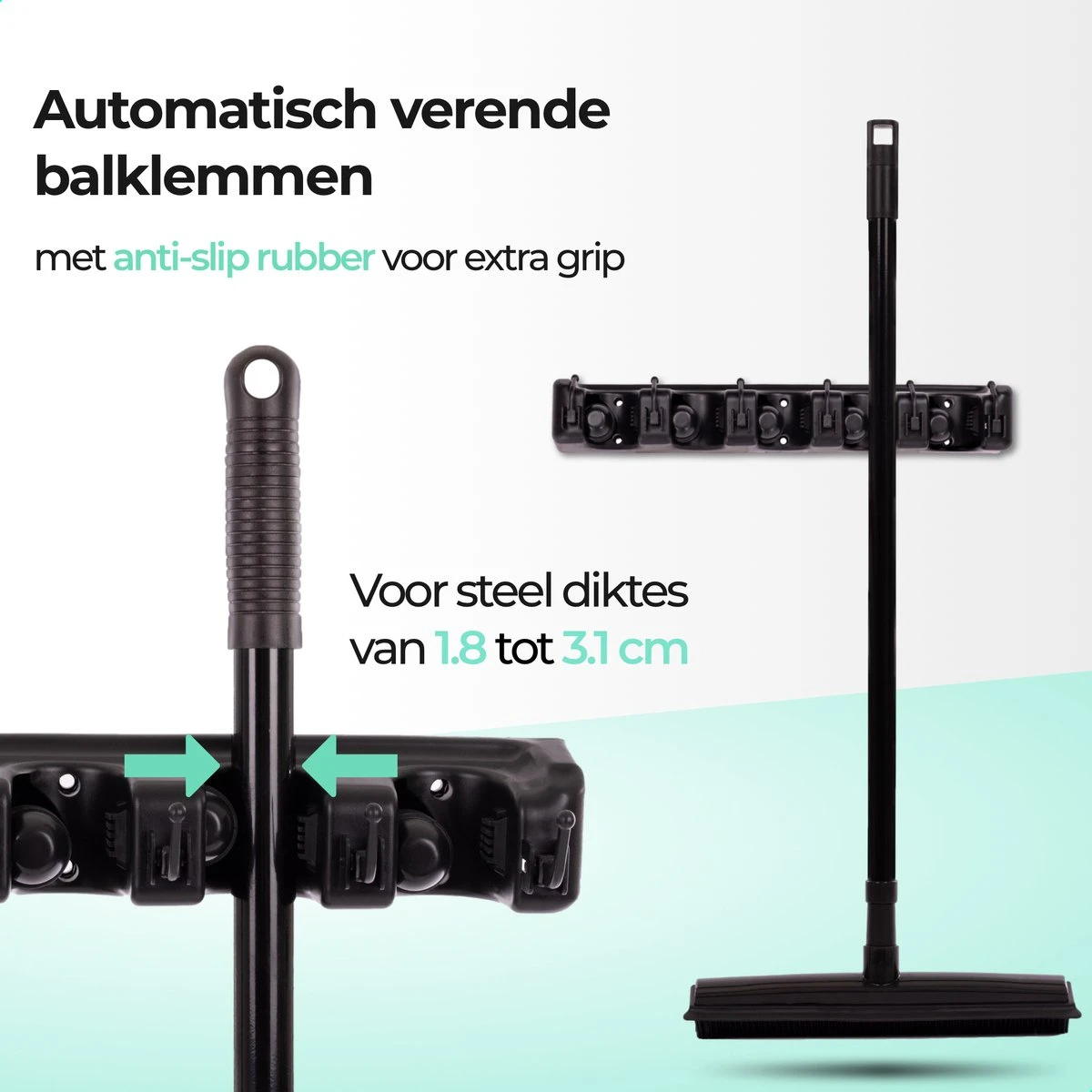 CLEANLY® Bezemhouder - Ophangsysteem voor Tuingereedschap - Bezem Ophangsysteem - Gereedschapshouder met Ophanghaken - ABS CLEANLY® Bezemhouder - Ophangsysteem Voor Tuingereedschap - Bezem Ophangsysteem - Gereedschapshouder Met Ophanghaken - ABS -Tuinverzorgings Winkel 1200x1200 538