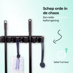 CLEANLY® Bezemhouder - Ophangsysteem Voor Tuingereedschap - Bezem Ophangsysteem - Gereedschapshouder Met Ophanghaken - ABS 9 CLEANLY® Bezemhouder - Ophangsysteem Voor Tuingereedschap - Bezem Ophangsysteem - Gereedschapshouder Met Ophanghaken - ABS -Tuinverzorgings Winkel 1200x1200 540