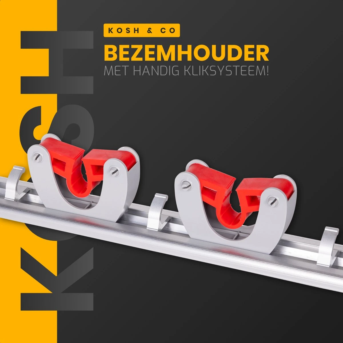 Stevige Bezemhouder - Aluminium - Ophangsysteem bezem - 5 Haken & 4 Houders - Gereedschaphouder - Opbergsysteem Merkloos Stevige Bezemhouder - Aluminium - Ophangsysteem Bezem - 5 Haken & 4 Houders - Gereedschaphouder - Opbergsysteem -Tuinverzorgings Winkel 1200x1200 548
