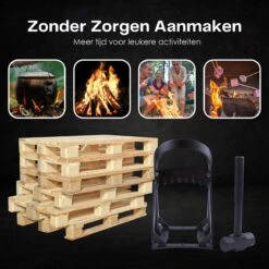 Flowkey® Houtklover - Houtsplijter Bijl - Houtkliever Kloofwig Gietijzer - Voor Hout & Aanmaakhout - Inclusief Gratis Hamer -Tuinverzorgings Winkel 1200x1200 630
