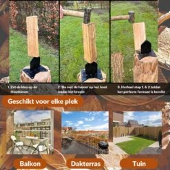 Miseru Houtklover – Geen Bijl Nodig – No Axe - Houtsplijter – Houtkliever – HANDMADE In Holland - Houtklover Voor Aanmaakhout – Metaal -Tuinverzorgings Winkel 1200x1200 687