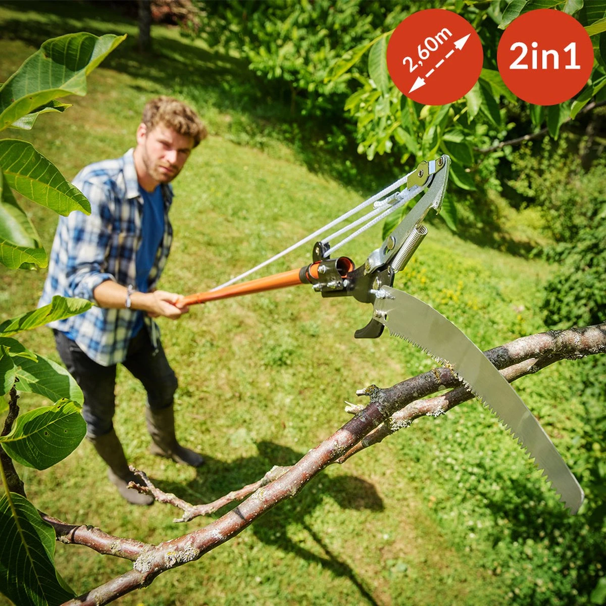 Gardebruk Takkenzaag Telescopisch - 2in1 Zaag & Snoeischaar - Oranje Gardebruk Takkenzaag Telescopisch - 2in1 Zaag & Snoeischaar - Oranje -Tuinverzorgings Winkel 1200x1200 704